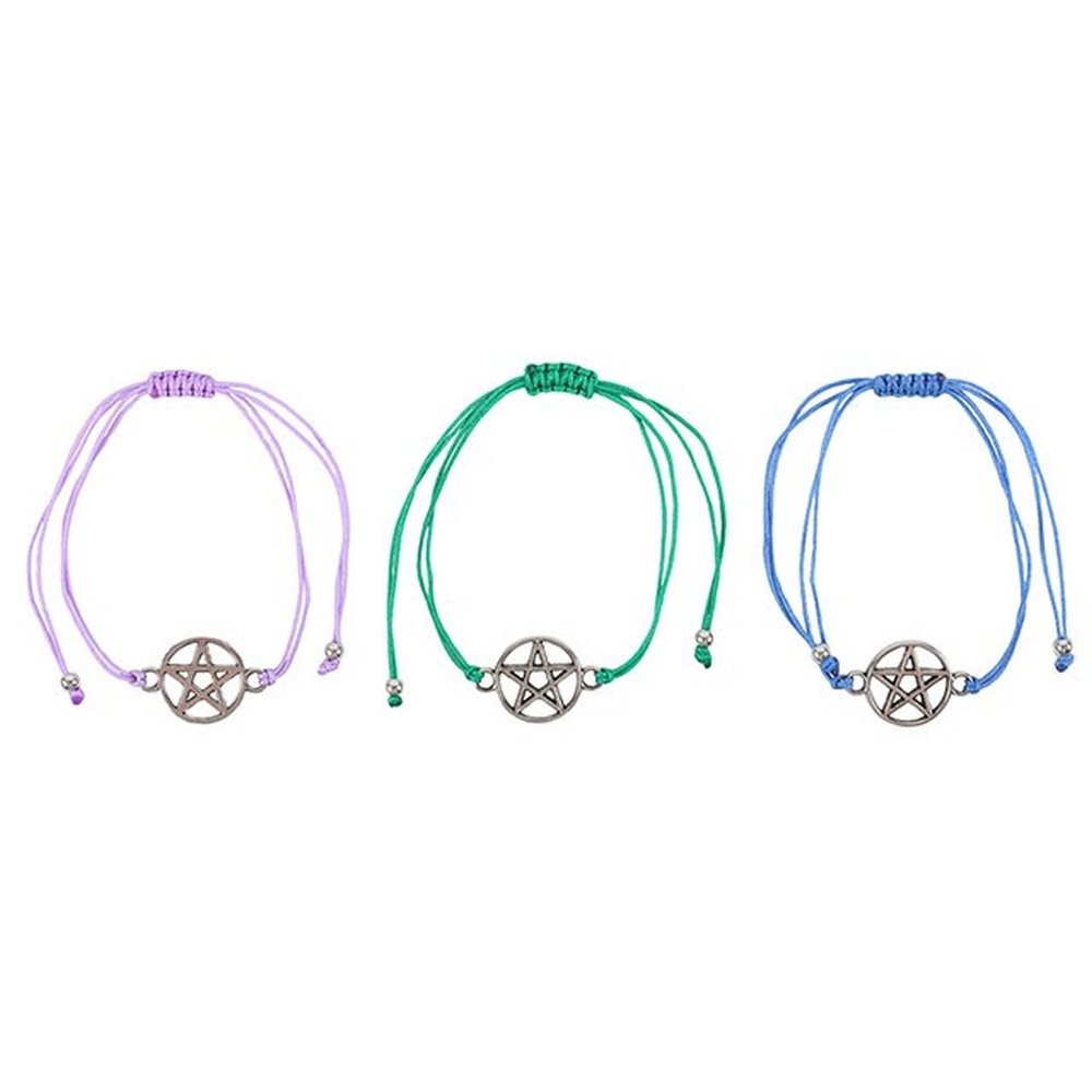 Something Different - Set of 3 Coven Sisters Pentagram Armband - Multicolours